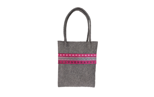 FELT SHOPPER TIROL (green/pink)