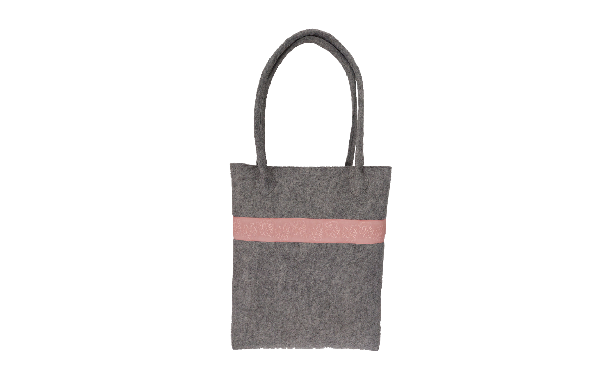 FELT SHOPPER TIROL (grey/pink)