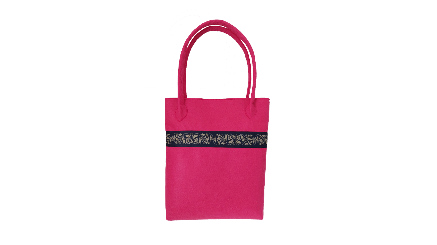 FELT SHOPPER TIROL (pink/blue)